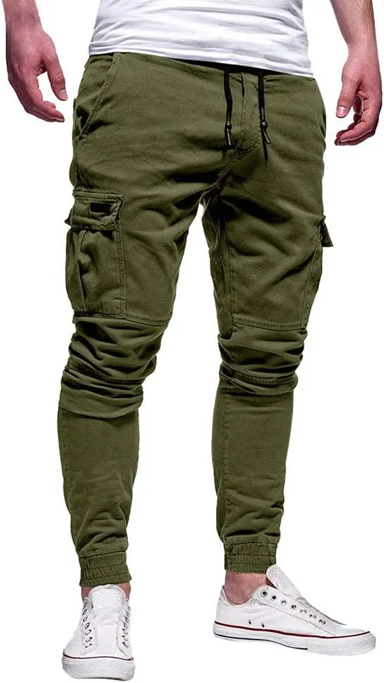 Mens Punk Pants Slim Fit Cargo Pants for Men Plus Size Cargo Pants Men Winter Sweat Pants Men School Pants Men