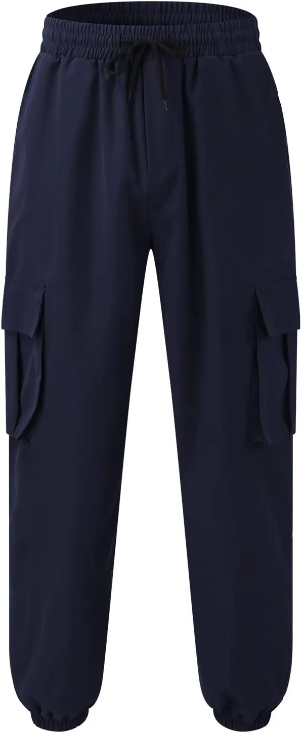 Mens Punk Pants Slim Fit Cargo Pants for Men Plus Size Cargo Pants Men Winter Sweat Pants Men School Pants Men