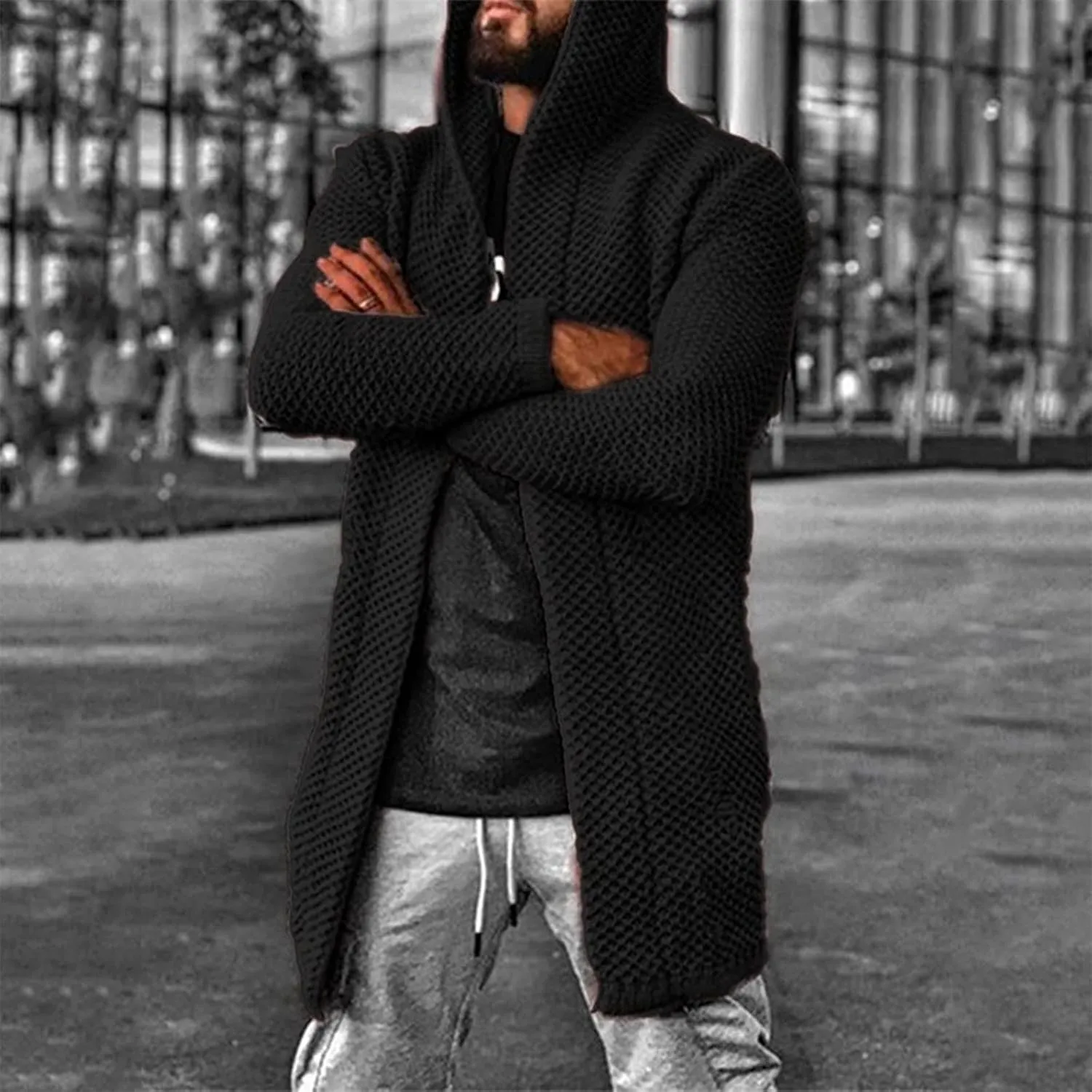 Men's Shacket Hoodie Cardigan Sweaters Fall Winter Warm Pullover Coat Jacket Fashion Stylish Homewear Jackets
