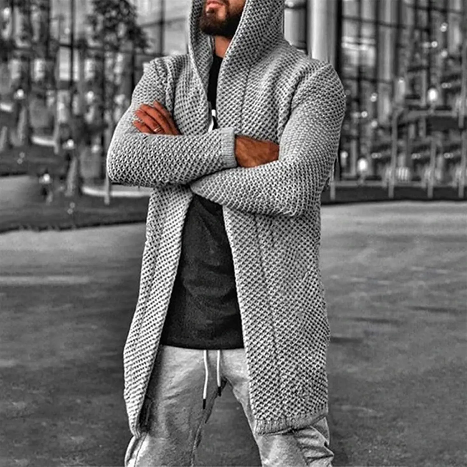 Men's Shacket Hoodie Cardigan Sweaters Fall Winter Warm Pullover Coat Jacket Fashion Stylish Homewear Jackets