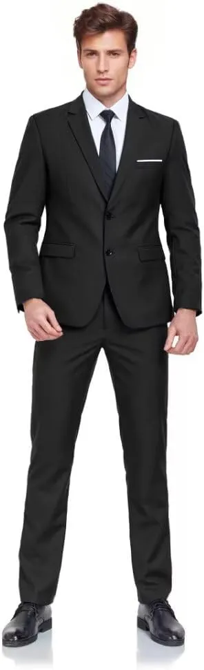 Mens Suits 2 Piece Prom Homecoming Outfit Slim Fit for Men Wedding Suit Blazer Jacket Pants Tie Set