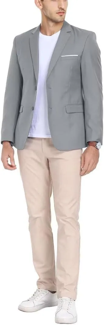 Mens Suits 2 Piece Prom Homecoming Outfit Slim Fit for Men Wedding Suit Blazer Jacket Pants Tie Set