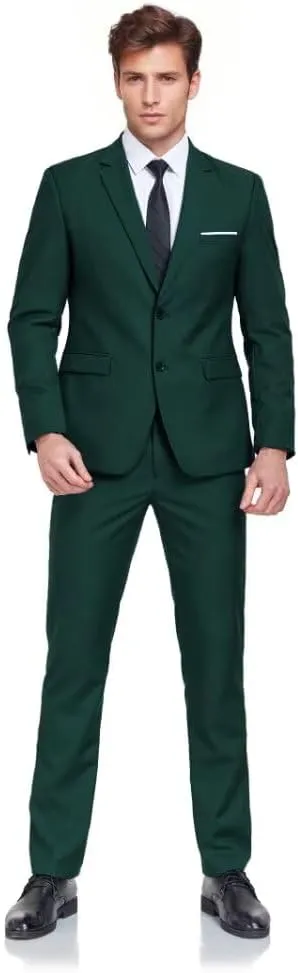 Mens Suits 2 Piece Prom Homecoming Outfit Slim Fit for Men Wedding Suit Blazer Jacket Pants Tie Set