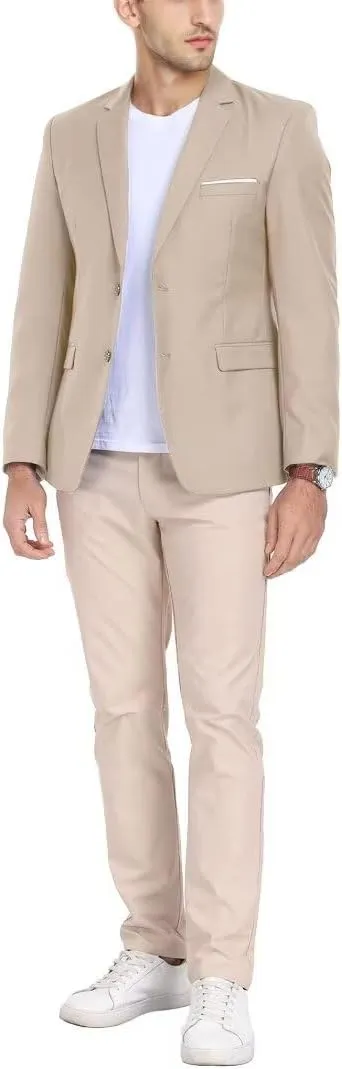 Mens Suits 2 Piece Prom Homecoming Outfit Slim Fit for Men Wedding Suit Blazer Jacket Pants Tie Set