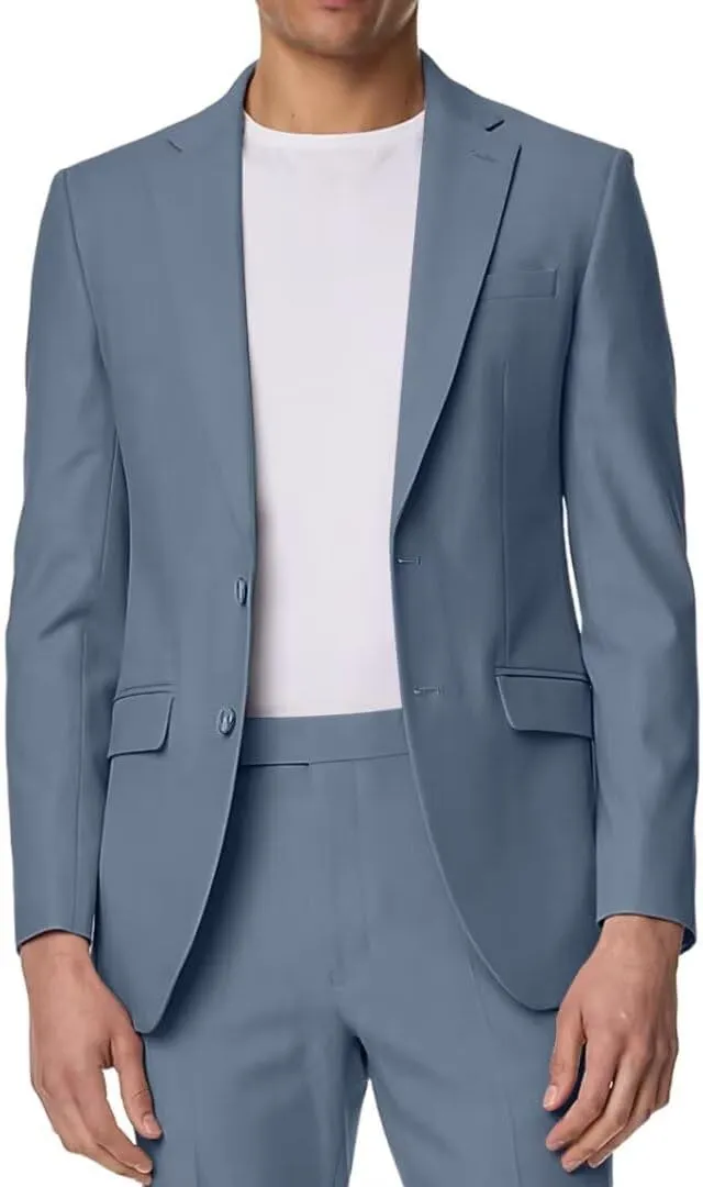 Mens Suits 2 Piece Prom Homecoming Outfit Slim Fit for Men Wedding Suit Blazer Jacket Pants Tie Set
