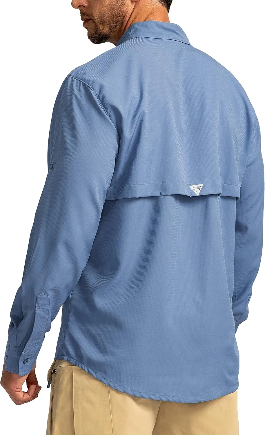Men's Sun Protection Fishing Shirts Long Sleeve Travel Work Shirts for Men UPF50  Button Down Shirts with Zipper Pockets