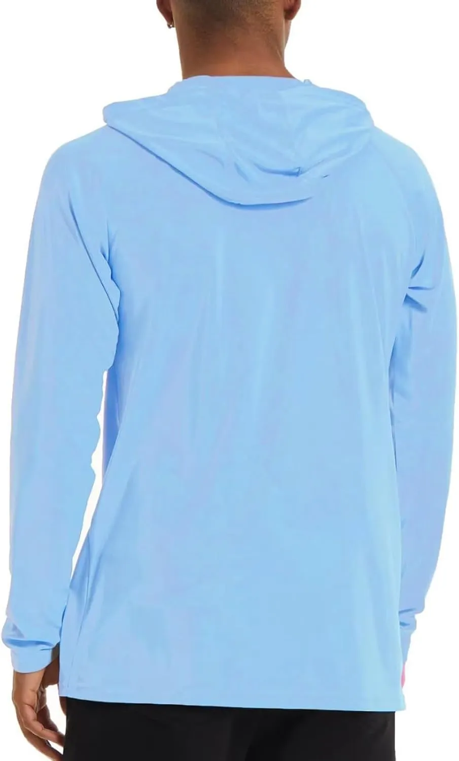 Men's Sun Shirts UPF 50  Hooded Fishing Shirts Long Sleeve UV Fishing Hoodies Hiking Swim Athletic Workout T-Shirts