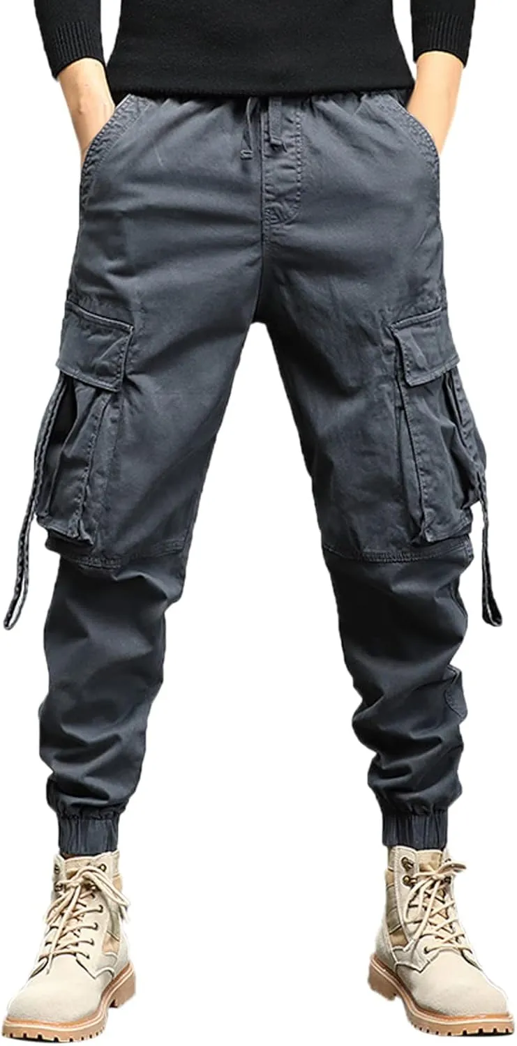 Mens Sweatpants with Pockets Big and Tall Casual Rope Loose Heavyweight Fit Cargo for Men Loose Sports Trousers Pants