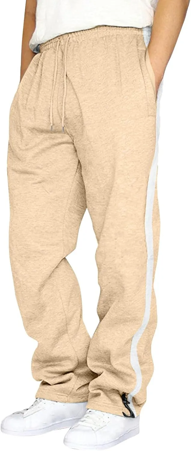 Mens Sweatpants with Pockets Big and Tall Fit Business Casual Dress Pants for Men 2023 Cargo Pants for Men Solid Casual