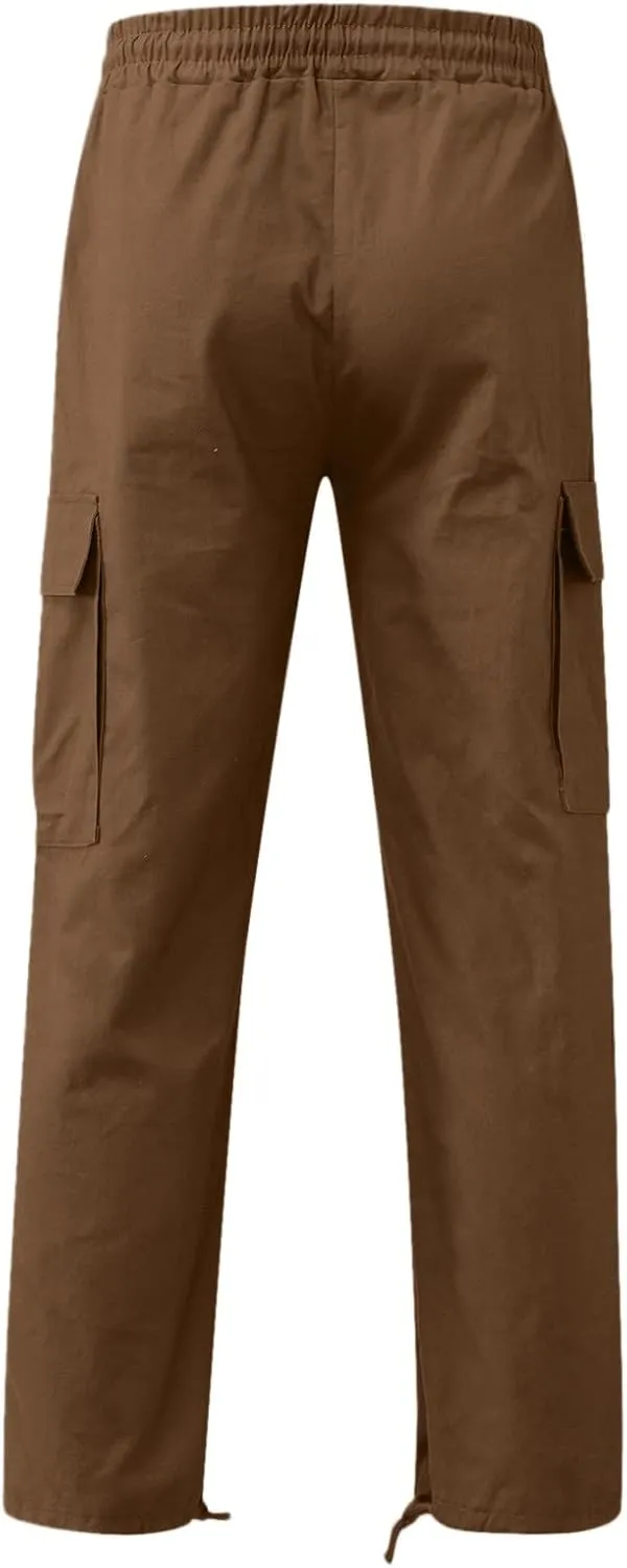 Mens Sweatpants with Pockets Big and Tall Joggers for Men Elastic Waist with Zipper Pockets Sweat Pants Men's Winter