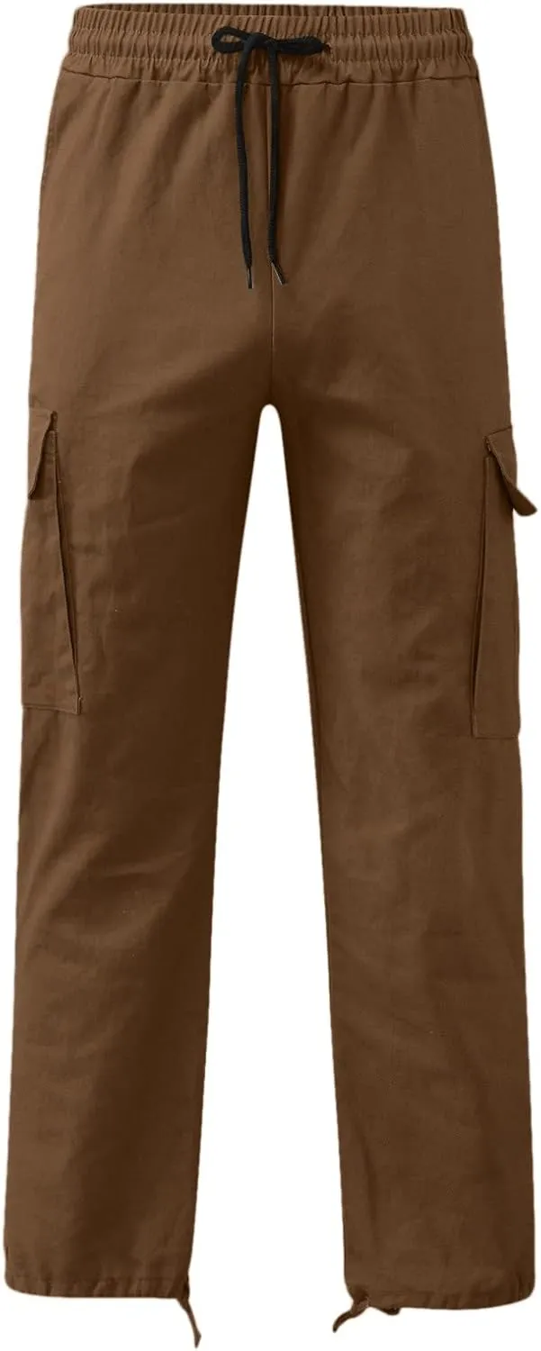 Mens Sweatpants with Pockets Big and Tall Joggers for Men Elastic Waist with Zipper Pockets Sweat Pants Men's Winter