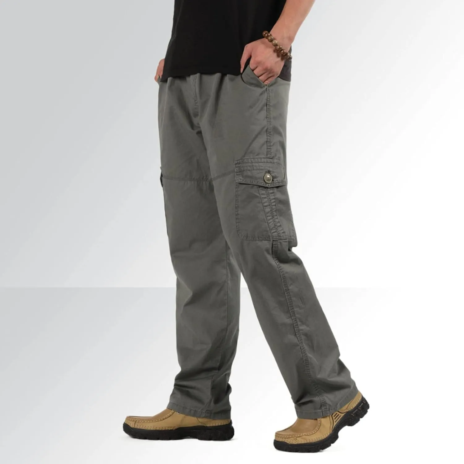 Mens Sweatpants with Pockets Big and Tall Men Casual Heavyweight Sweatpants Classic Fit Pockets Cargo Work Pants Wild