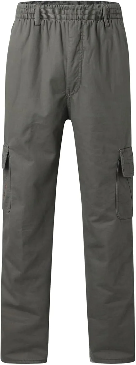 Mens Sweatpants with Pockets Big and Tall Men Casual Heavyweight Sweatpants Classic Fit Pockets Cargo Work Pants Wild