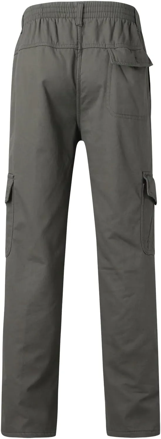 Mens Sweatpants with Pockets Big and Tall Men Casual Heavyweight Sweatpants Classic Fit Pockets Cargo Work Pants Wild