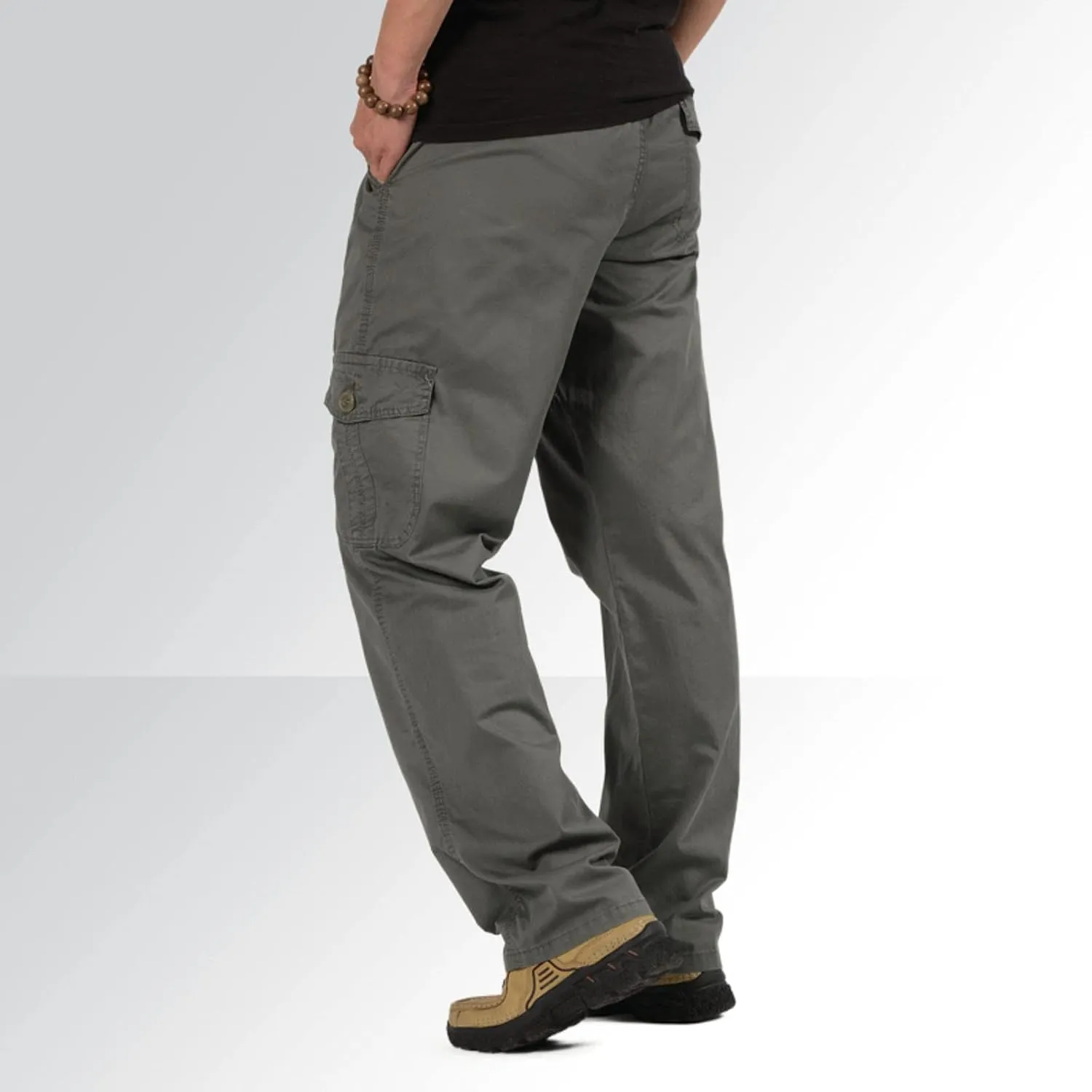 Mens Sweatpants with Pockets Big and Tall Men Casual Heavyweight Sweatpants Classic Fit Pockets Cargo Work Pants Wild