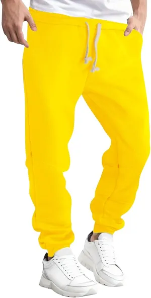 Mens Sweatpants with Pockets Big and Tall Pants Men's Heavyweight Cargo Fleece Sweatpants Stretch Elastic Waist Joggers