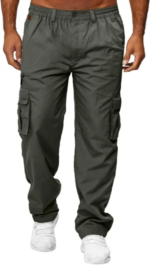Mens Sweatpants with Pockets Big and Tall Pants Men's Tech Fleece Active Athletic Casual Open Bottom Cargo Sweatpants
