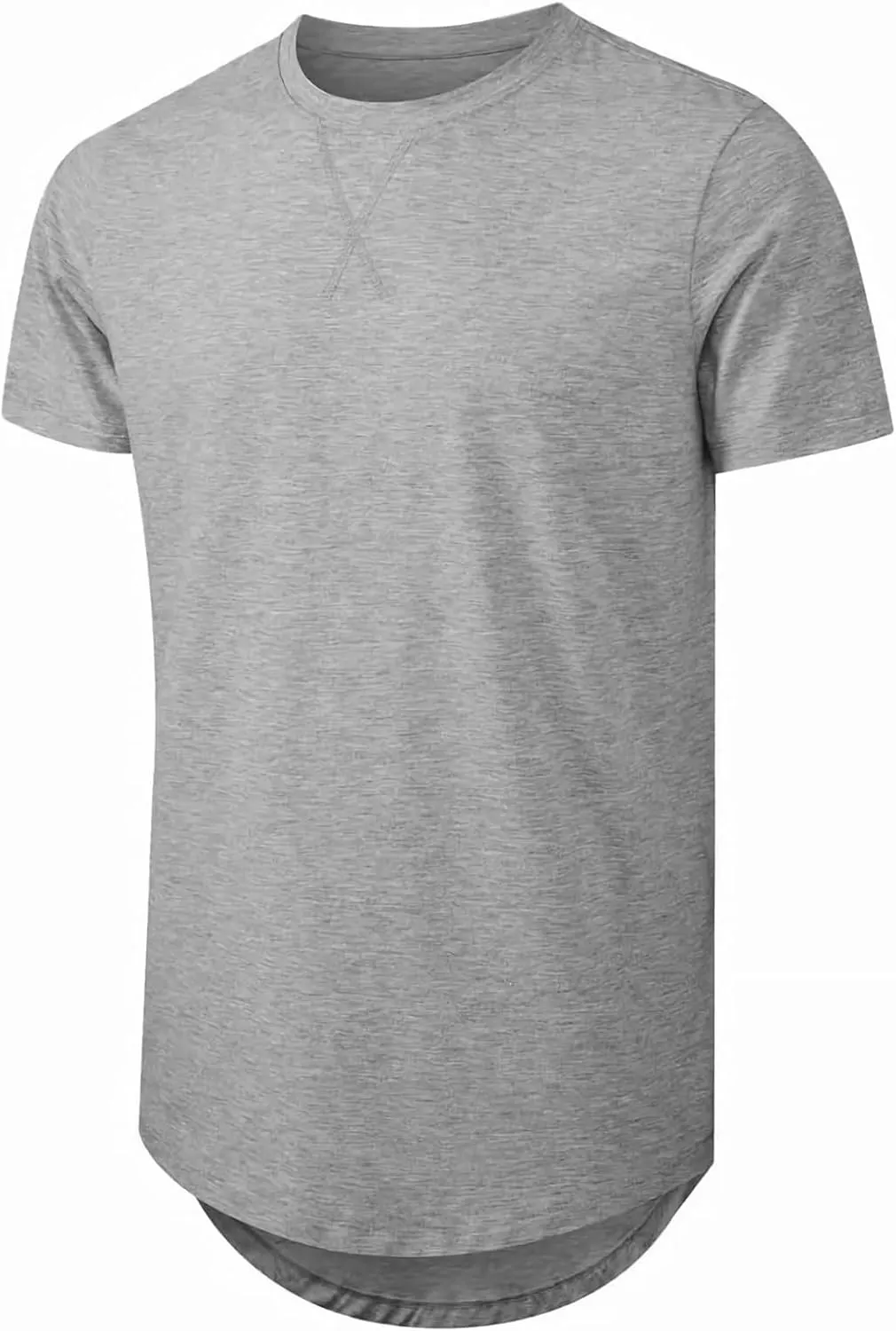 Mens T Shirts Casual Hipster Hip Hop Longline Crewneck Tee Shirts