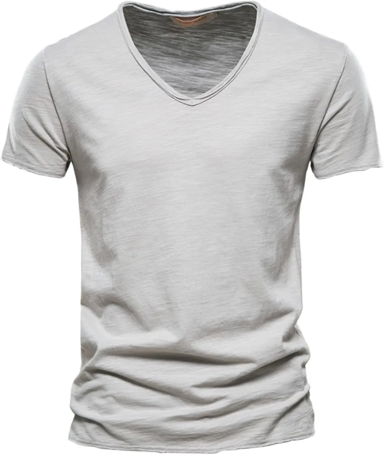 Mens T Shirts V Neck Short Sleeve Tops Summer Casual Cotton Tee Shirts Lightweight Soft Basic Athletic Shirts Trendy