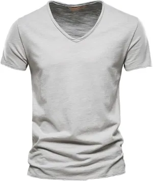 Mens T Shirts V Neck Short Sleeve Tops Summer Casual Cotton Tee Shirts Lightweight Soft Basic Athletic Shirts Trendy