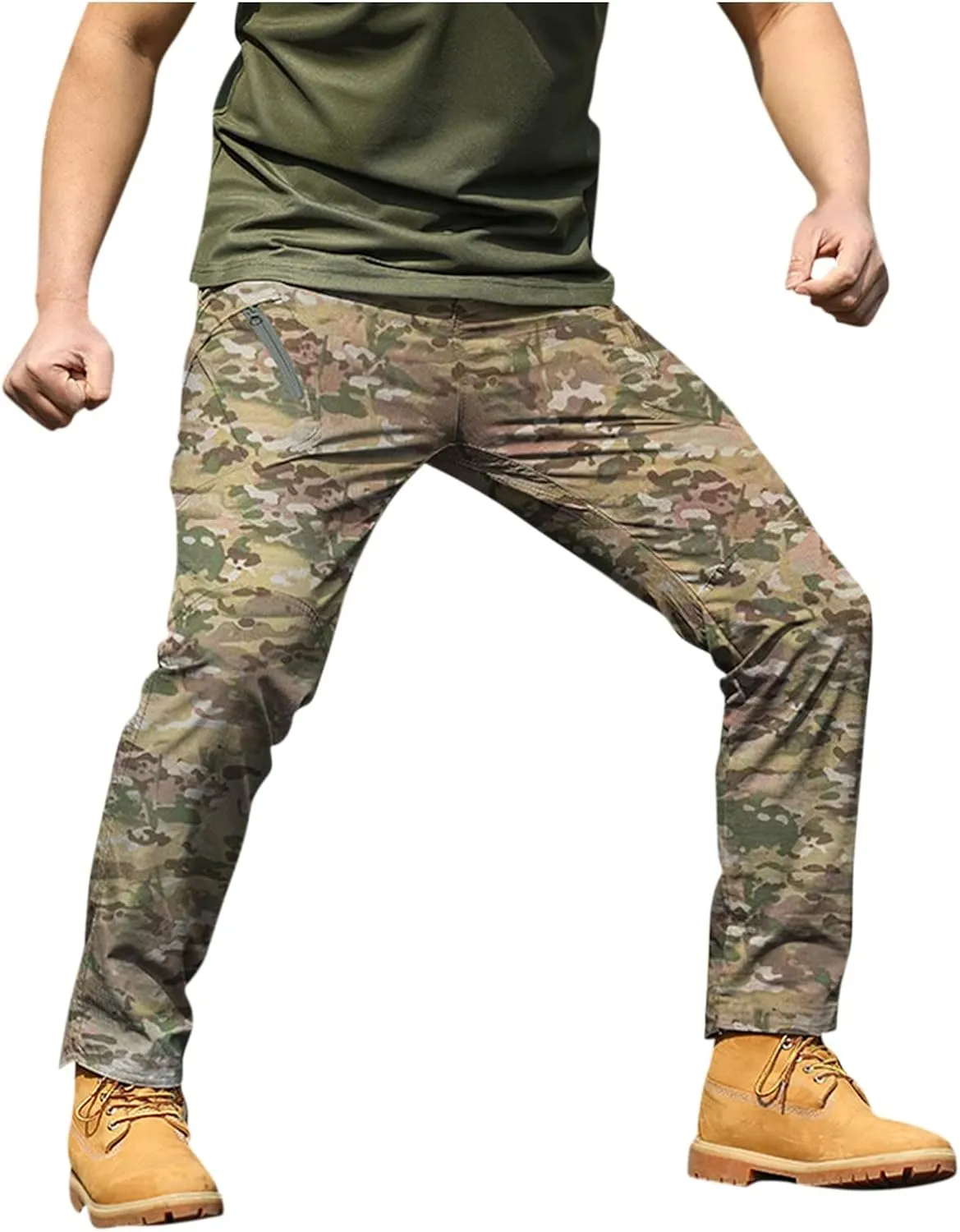 Men's Tactical Cargo Pants Water Lightweight Hiking Pants Outdoor Work Pants with Multi Pockets Men's Pants