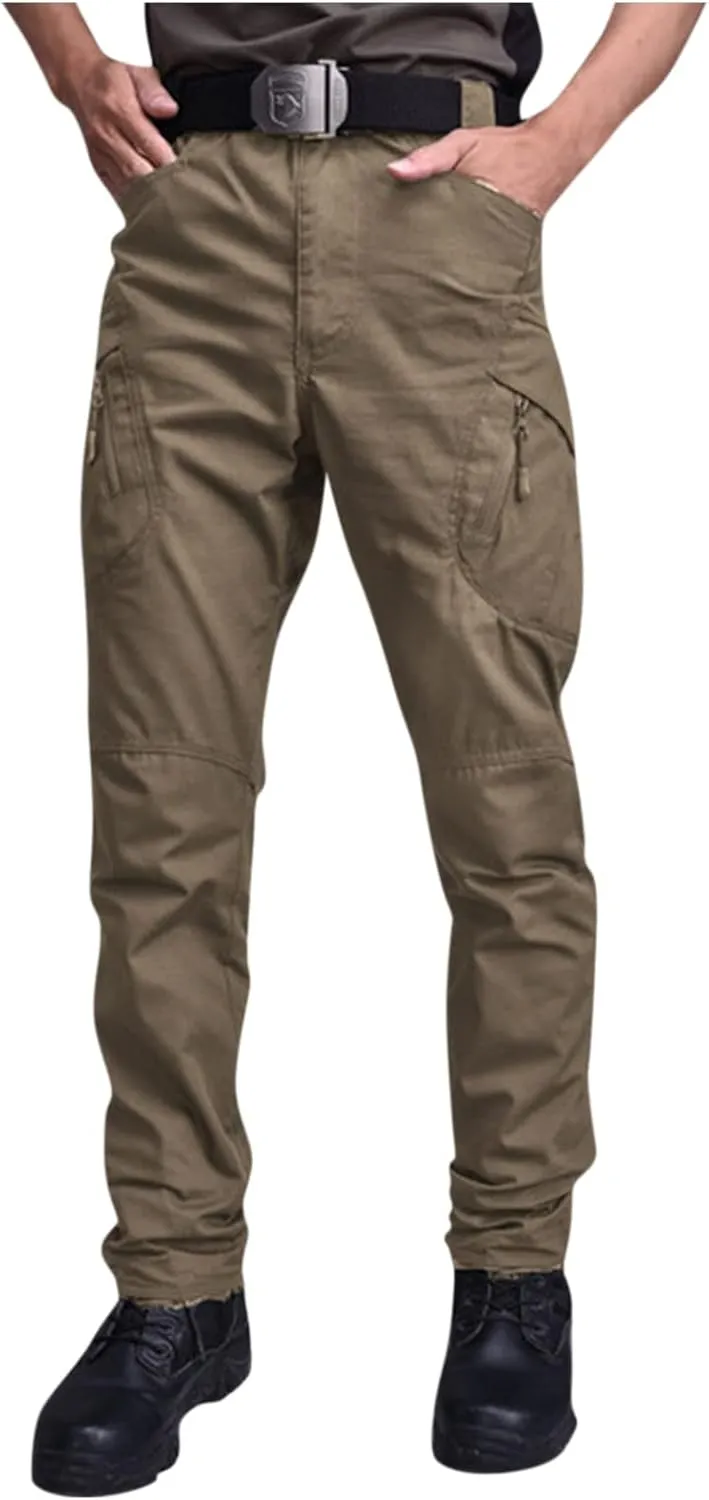 Men's Tactical Cargo Pants Water Lightweight Hiking Pants Outdoor Work Pants with Multi Pockets Men's Pants