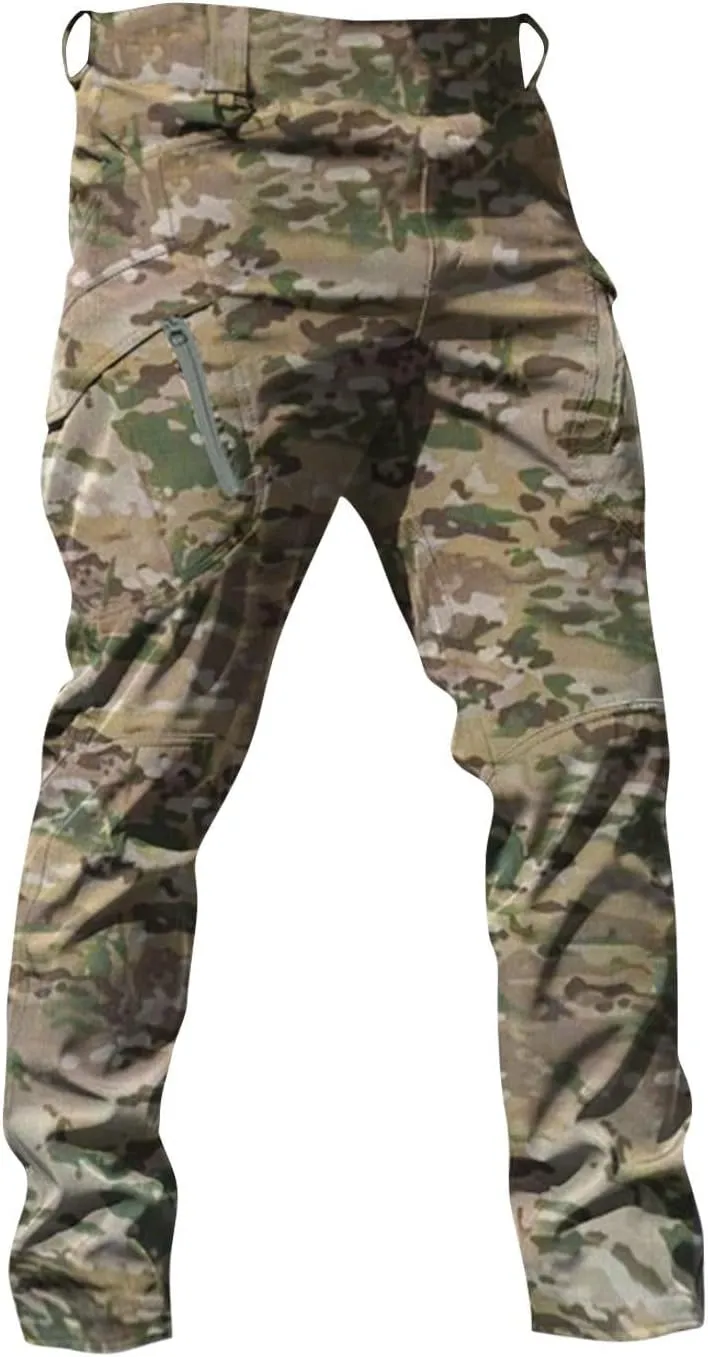 Men's Tactical Cargo Pants Water Lightweight Hiking Pants Outdoor Work Pants with Multi Pockets Men's Pants