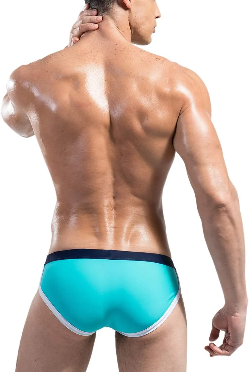 MIZOK Men's Quick Dry Swim Briefs Bikini Swimsuit Board Shorts with Adjustable Drawstring