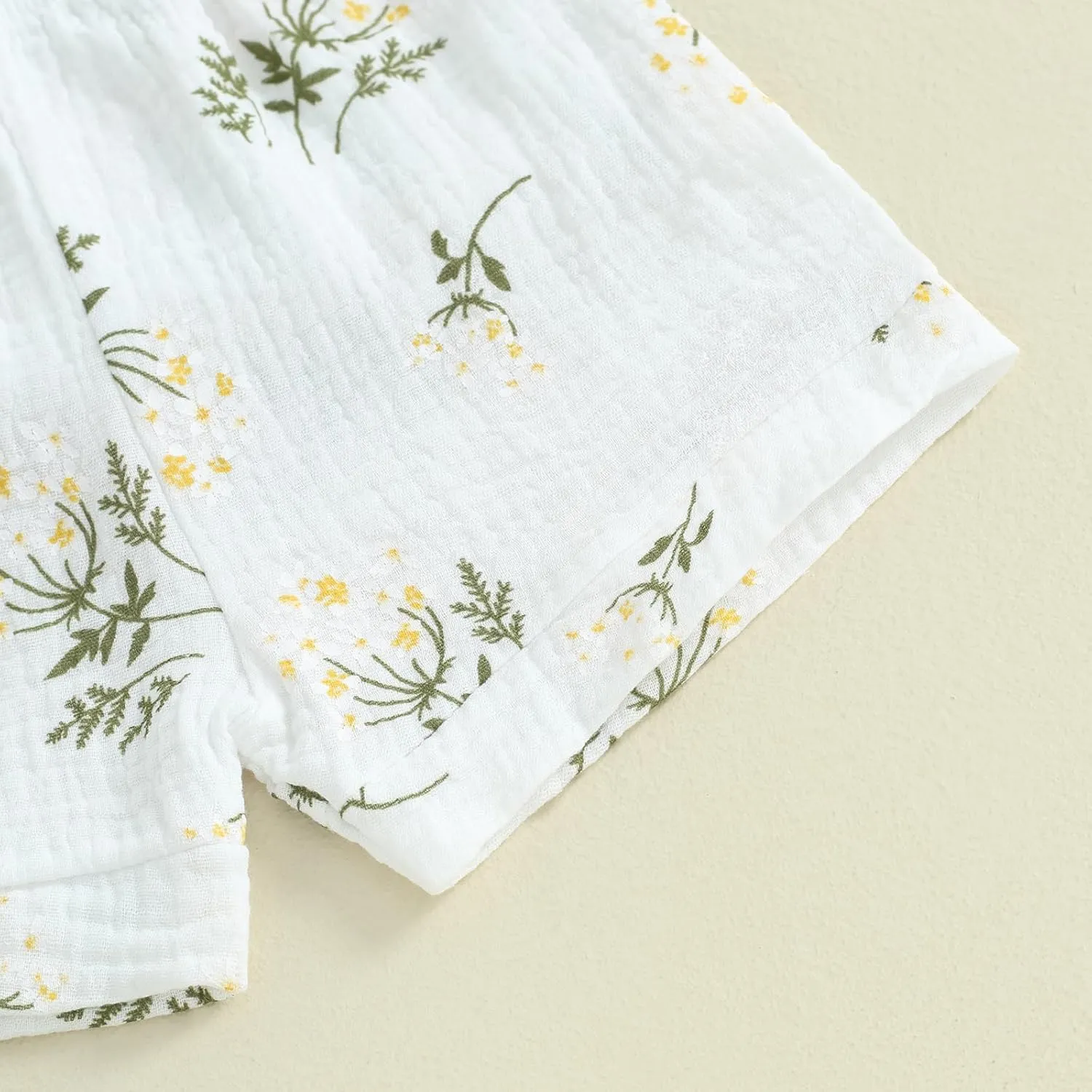 Mubineo Toddler Baby Boy Girl Summer Pajamas Sets Cotton Linen Short Sleeve Pjs Sleepwear Homewear Comfy Clothes Outfits