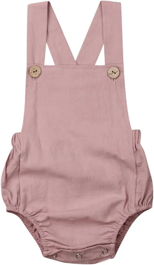 Newborn Infant Baby Girl Romper Clothes Organic Bodysuit Jumpsuit Sunsuit Toddler One-Piece Summer Outfit