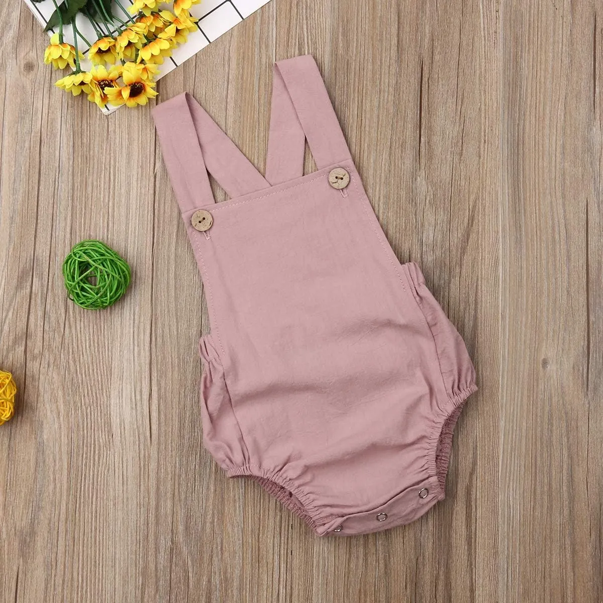 Newborn Infant Baby Girl Romper Clothes Organic Bodysuit Jumpsuit Sunsuit Toddler One-Piece Summer Outfit