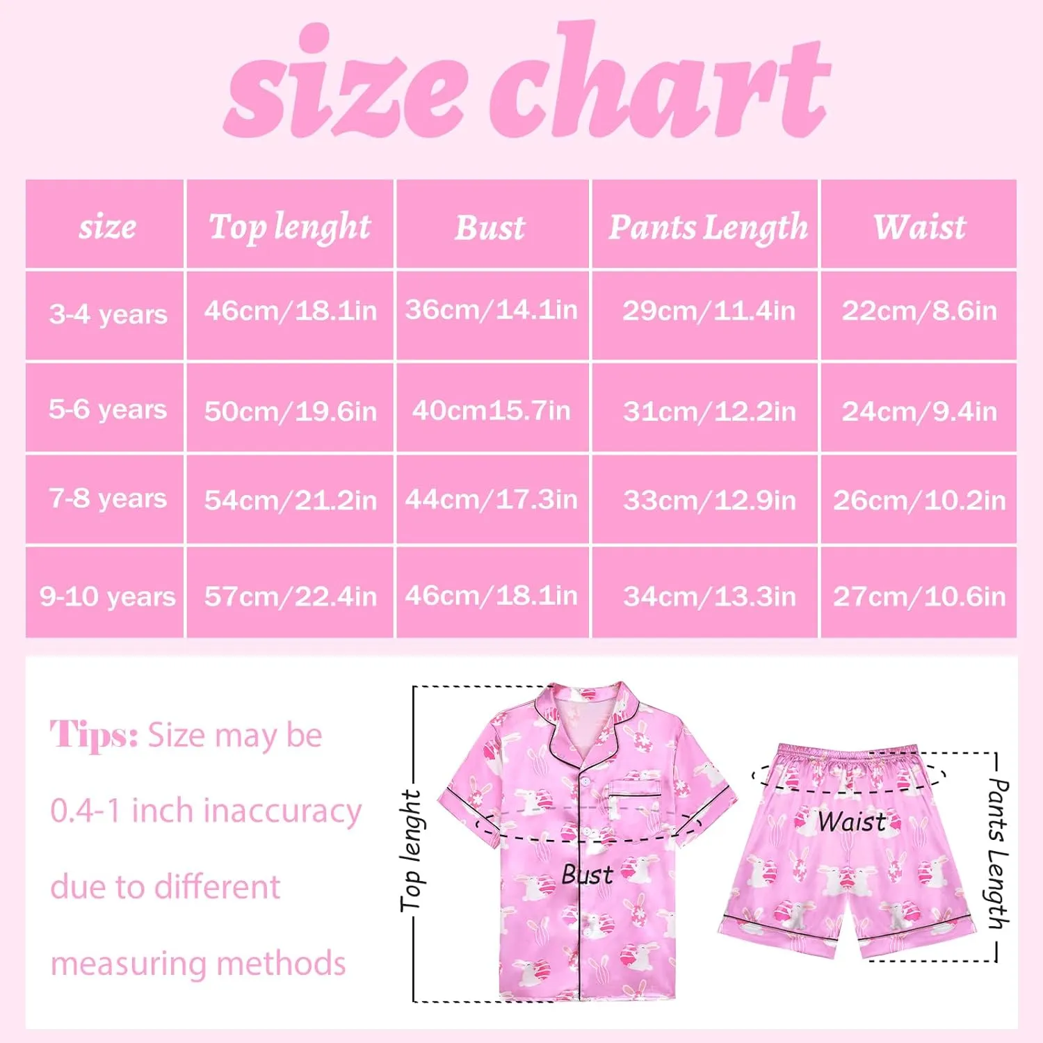 Nidoul Satin Pajamas for Girls Short Sleeve Button Down Silky Pjs Girls' Sleepwear Set for Toddler Kids 3T-10Y