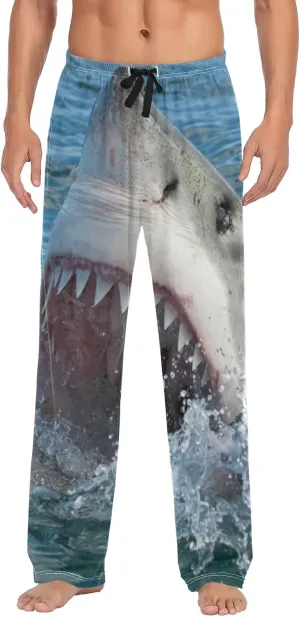 Ocean Great White Shark Men's Pajama Pants Sleepwear Lounge Pajama Bottoms