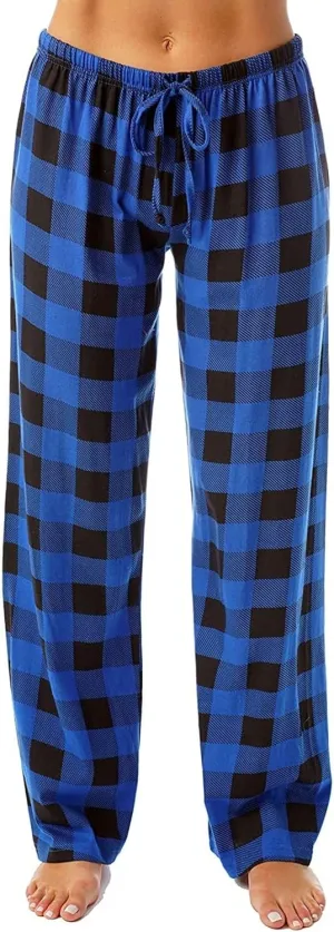 Pajamas Pants for Women Women's Buffalo Plaid Print Fuzzy Pajama Pants Casual Trendy Loungewear Sleep Pants