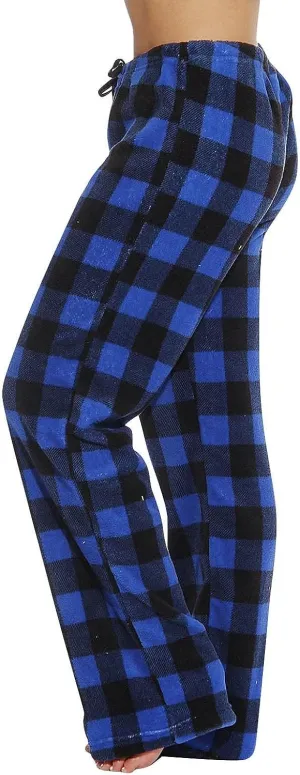 Pajamas Pants Women Fleece Plaid Pajama Bottoms Casual Comfy Loose Pants Fuzzy Sleep Lounge Pj Pants