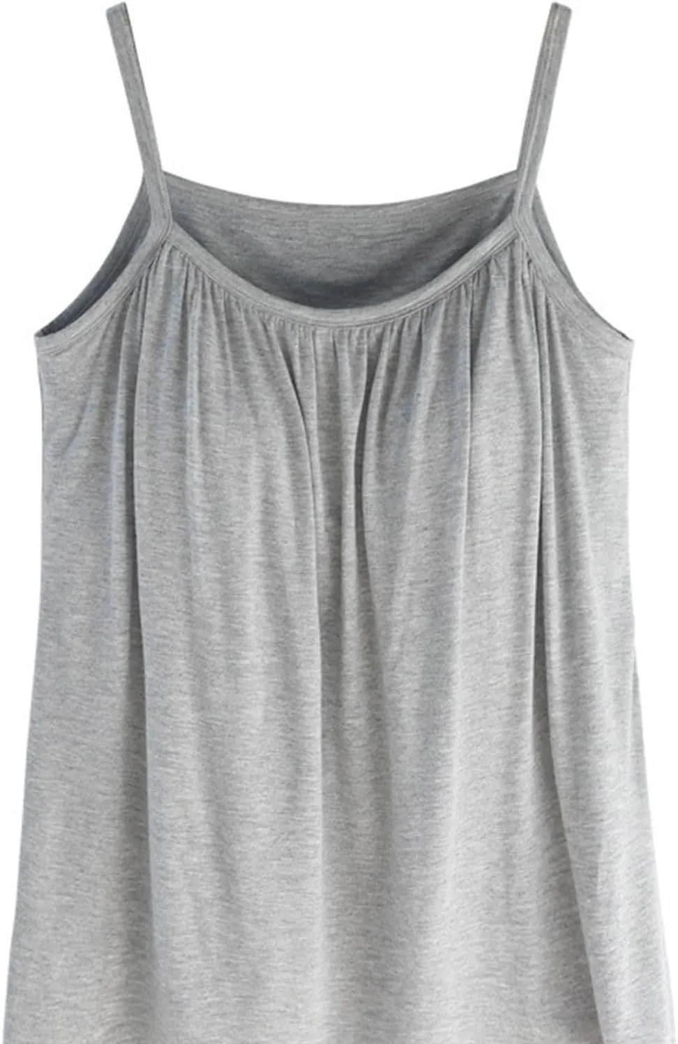 Plus Size Tank Top for Women with Shelf Bra Spaghetti Strap Camisole Summer Basic Udershirts Loose Fit Sleepwear