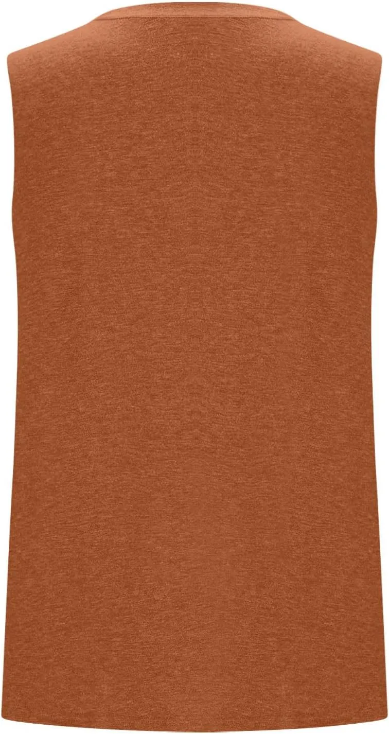 Plus Size Tank Tops for Women Summer Sexy V Neck Sleeveless T-Shirts Casual Loose Basic Tees Shirts with Pockets