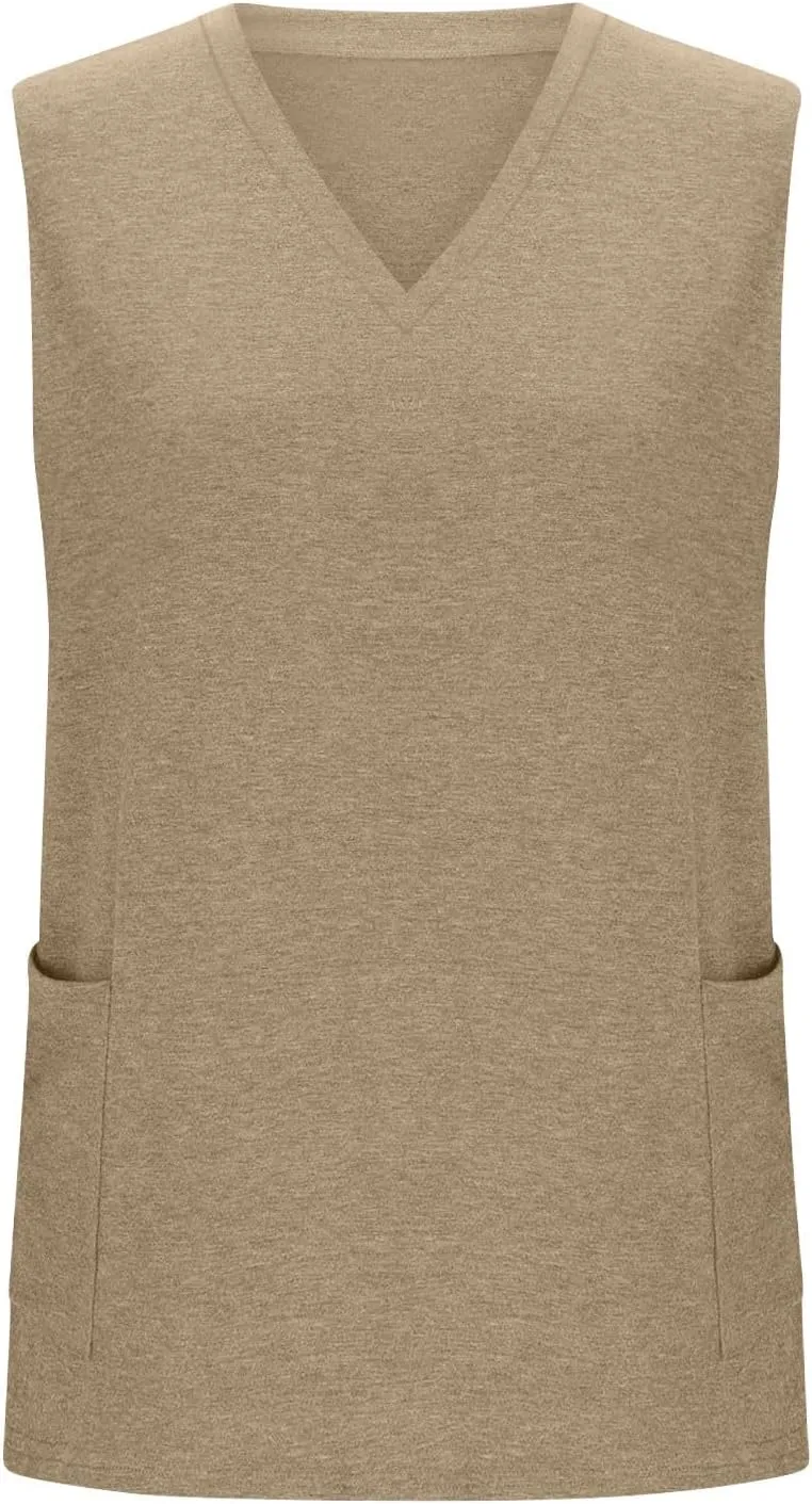 Plus Size Tank Tops for Women Summer Sexy V Neck Sleeveless T-Shirts Casual Loose Basic Tees Shirts with Pockets