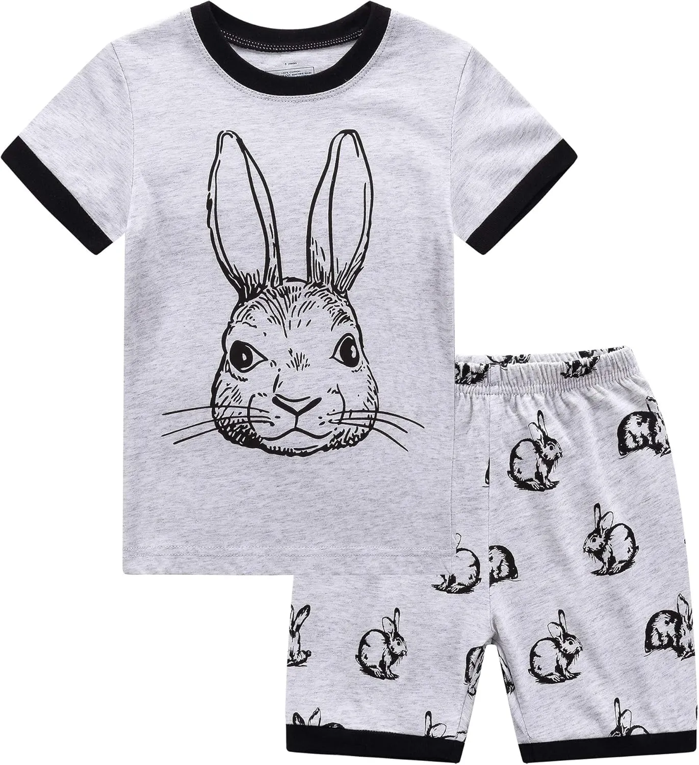 RKOIAN Little Boys Short Sleeve Pajamas Sets Toddler 100% Cotton Pjs Kids Sleepwears
