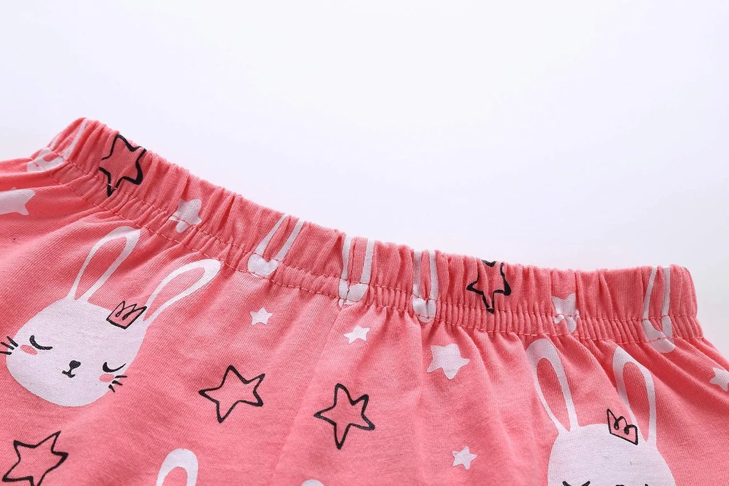 RKOIAN Little Girls' Short Sleeve Pajamas Sets Toddler 100% Cotton Pjs Kids Sleepwears