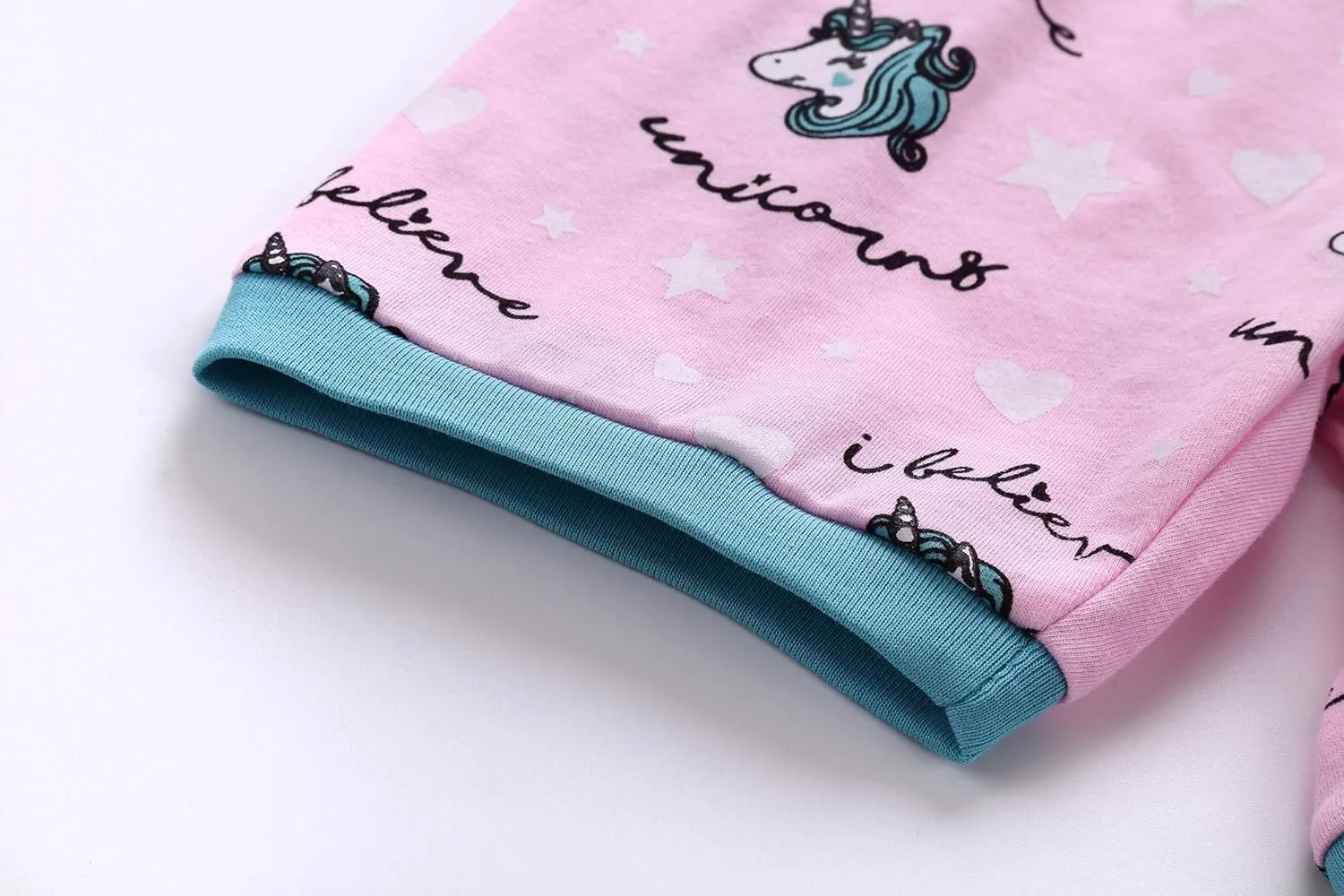 RKOIAN Little Girls' Short Sleeve Pajamas Sets Toddler 100% Cotton Pjs Kids Sleepwears