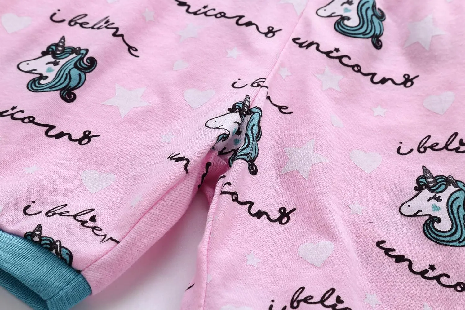RKOIAN Little Girls' Short Sleeve Pajamas Sets Toddler 100% Cotton Pjs Kids Sleepwears