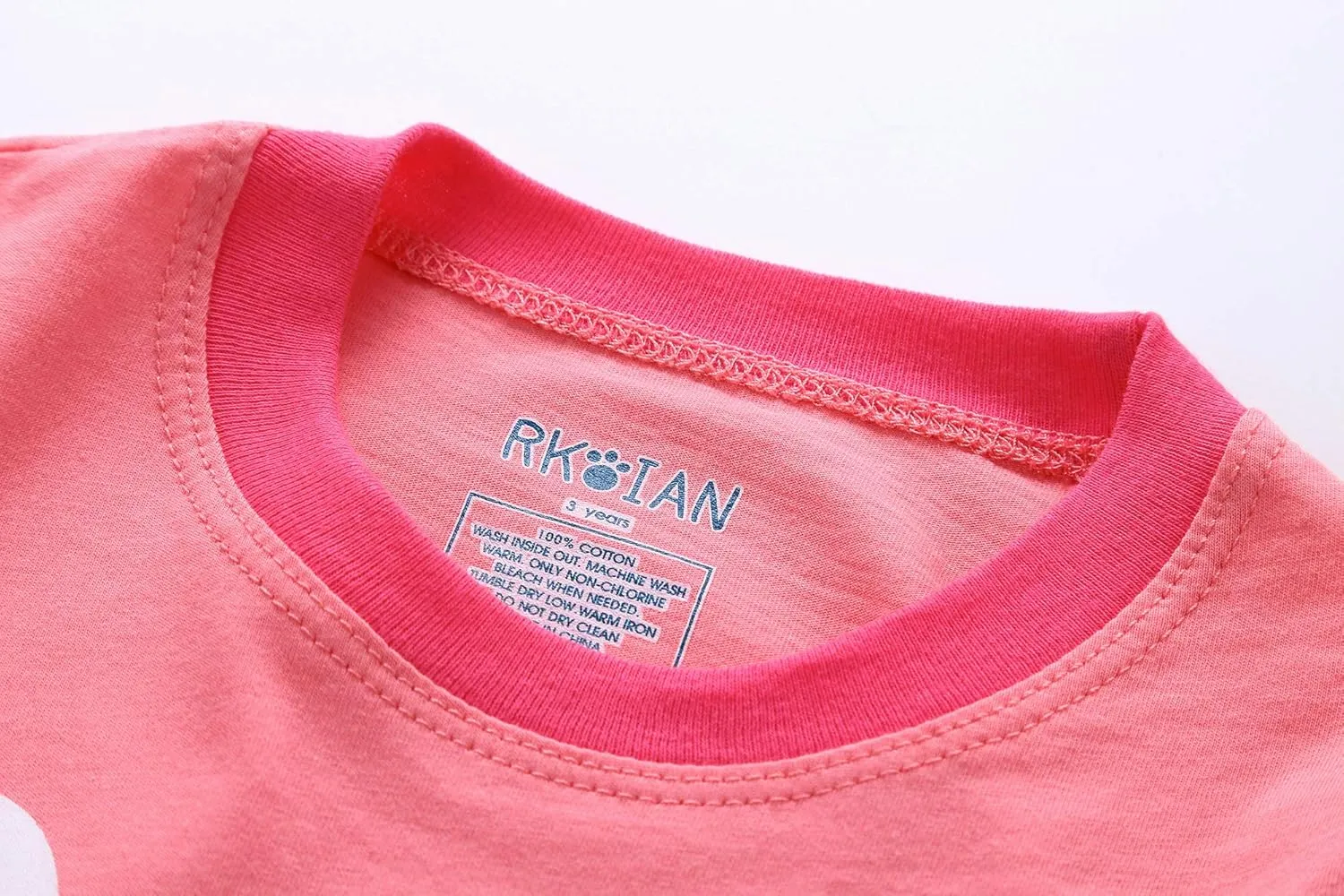 RKOIAN Little Girls' Short Sleeve Pajamas Sets Toddler 100% Cotton Pjs Kids Sleepwears
