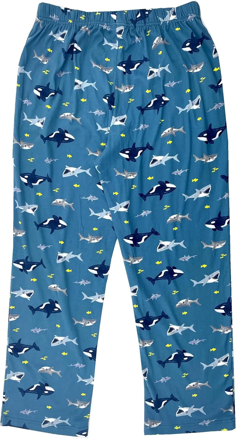 ROCK ATOLL Men's Colorful Patterned Soft Jersey Knit Pajama Lounge Pant Bottoms