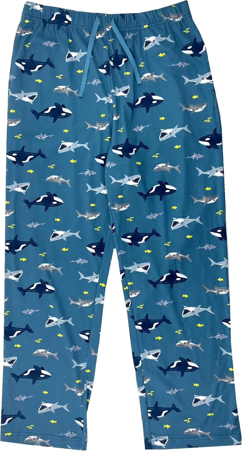 ROCK ATOLL Men's Colorful Patterned Soft Jersey Knit Pajama Lounge Pant Bottoms