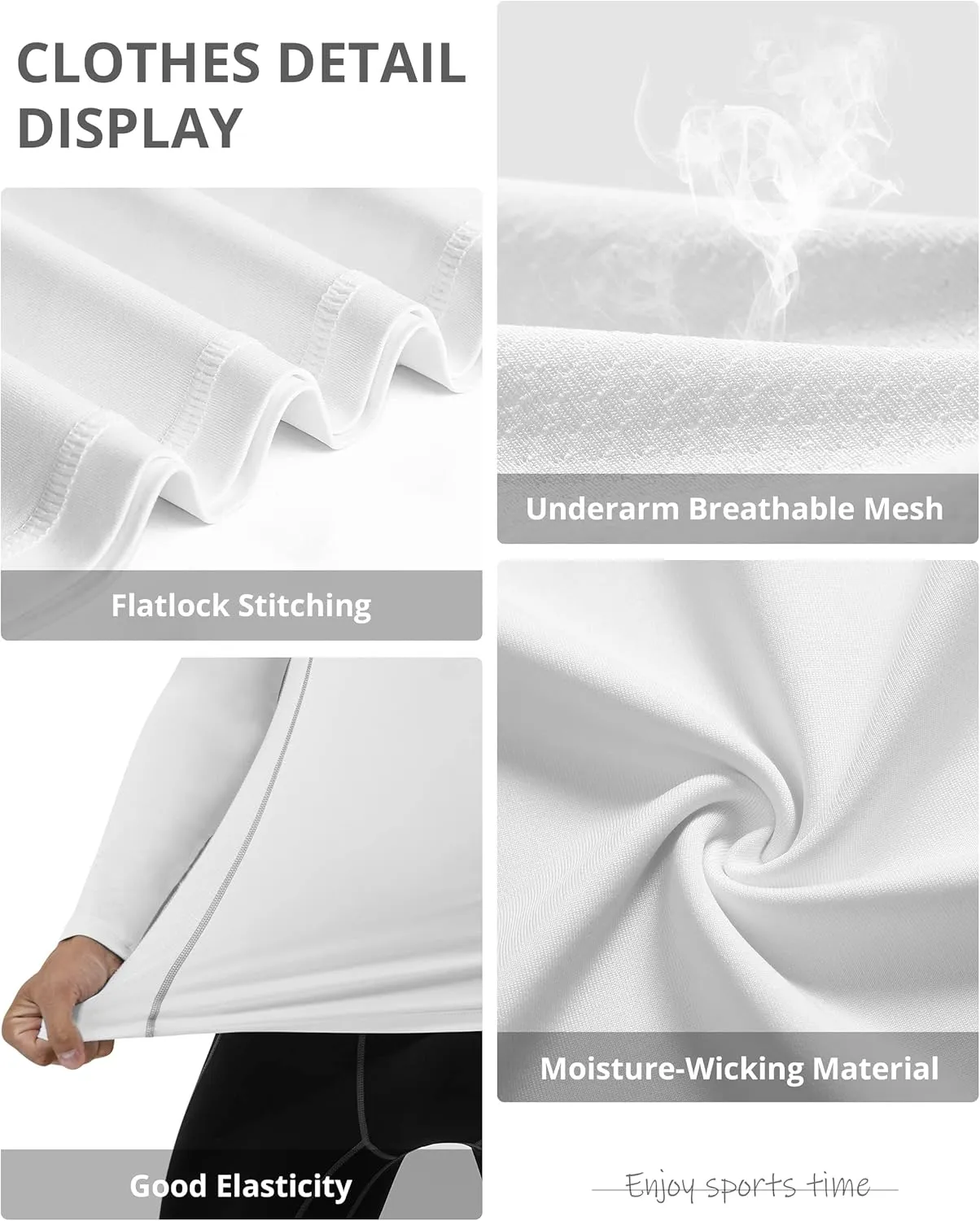 Runhit Compression Shirts for Men Long Sleeve Cool Dry Athletic Workout Tee Shirts Fishing Sun Shirts Sports Thermal Tights