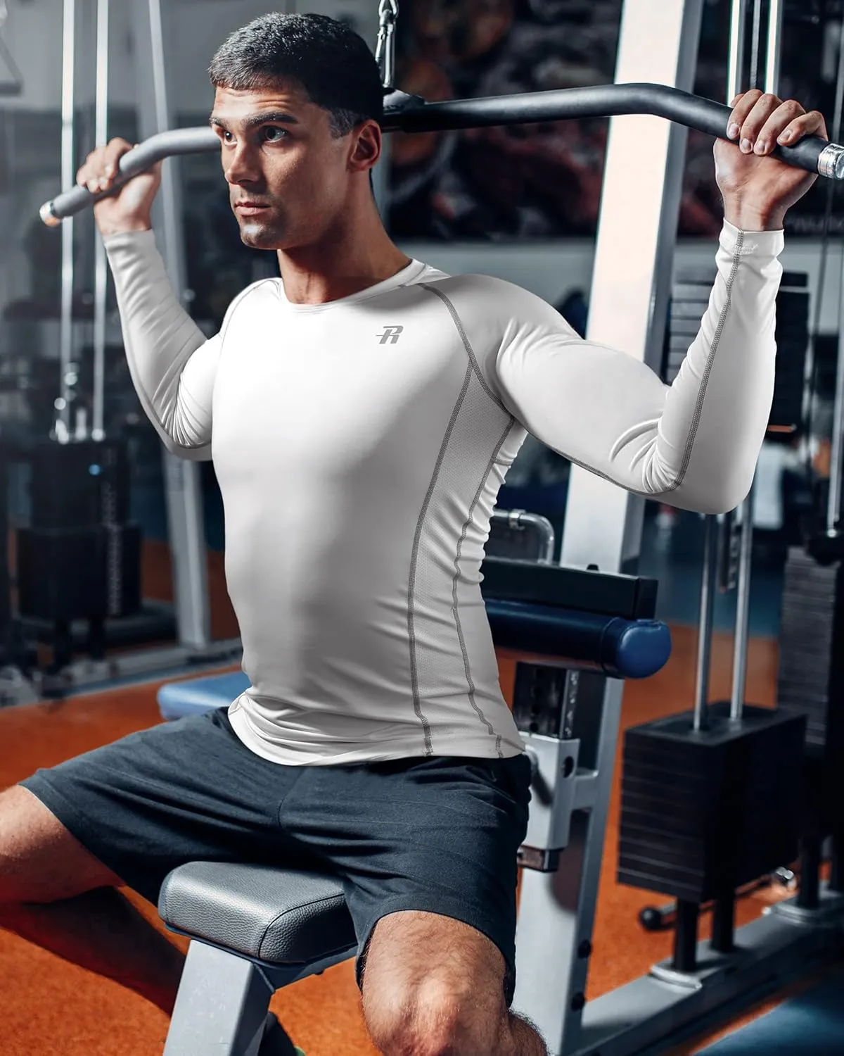 Runhit Compression Shirts for Men Long Sleeve Cool Dry Athletic Workout Tee Shirts Fishing Sun Shirts Sports Thermal Tights