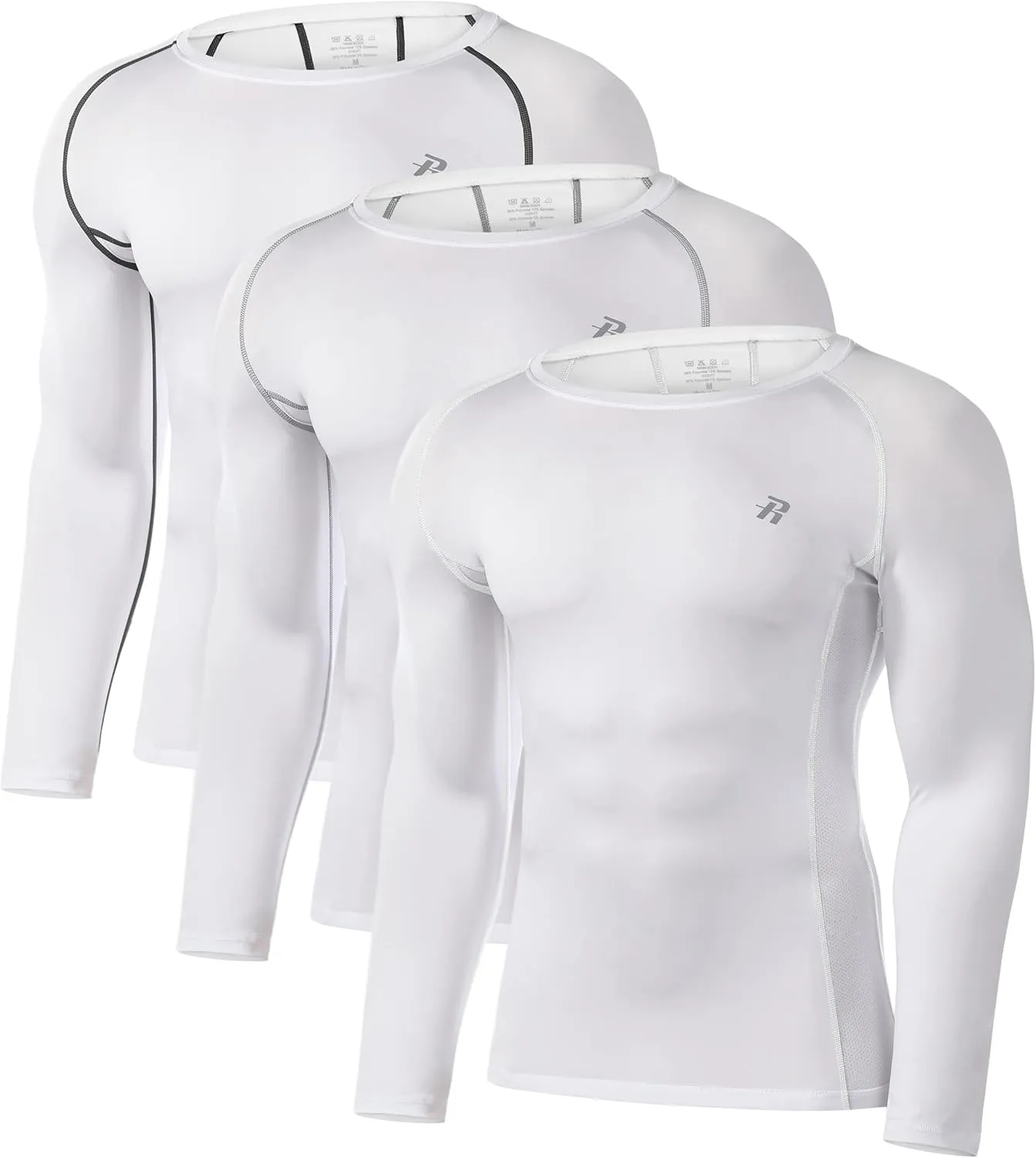Runhit Compression Shirts for Men Long Sleeve Cool Dry Athletic Workout Tee Shirts Fishing Sun Shirts Sports Thermal Tights