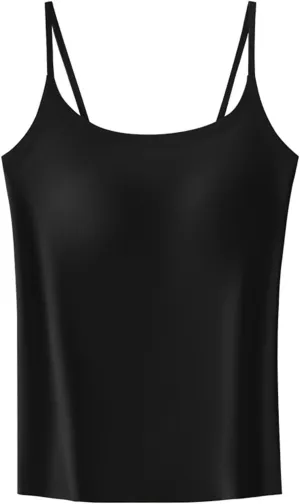 Sexy Slim Fitness Tank Tops with Built-in Shelf Bra for Women Seamless Yoga Camisoles Casual Sleeveless Tee Shirts
