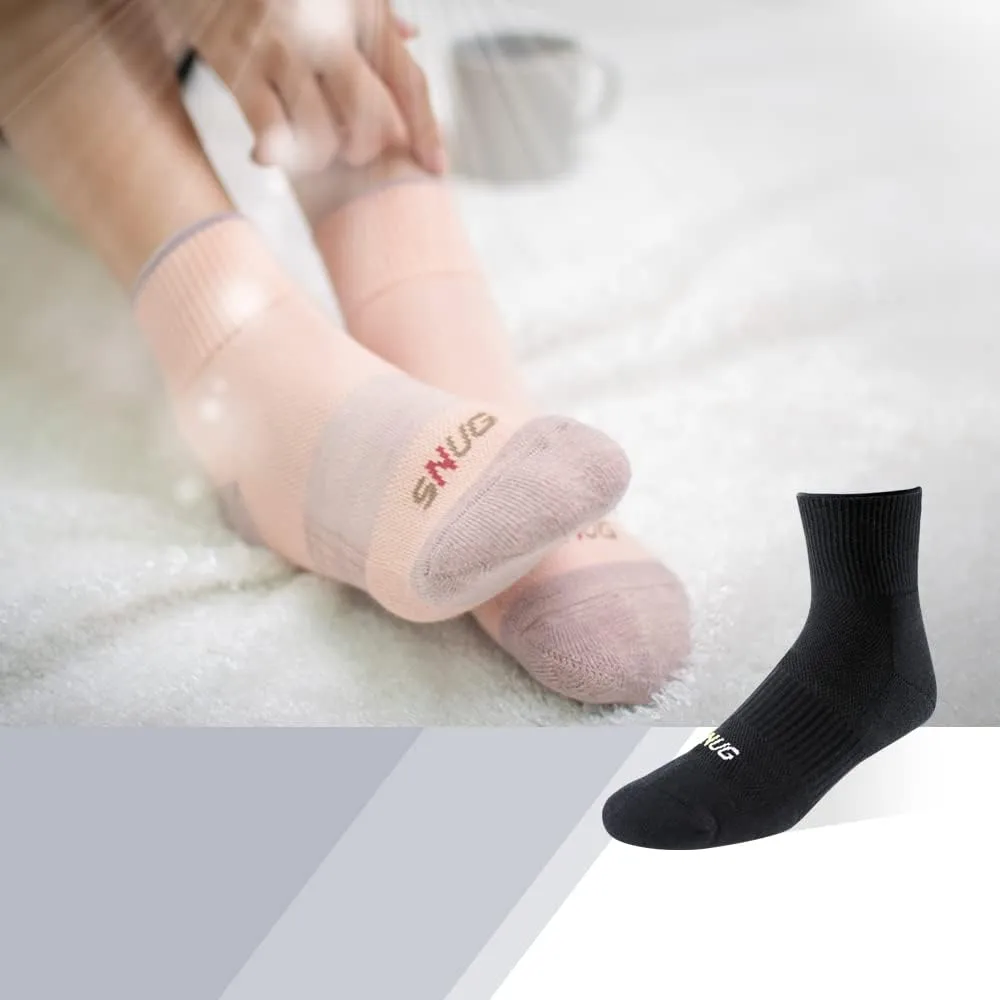 sNug Athletic Sport Socks Anti Odor Moisture Absorption Quick-Dry Performance Crew Ankle Low Cut 6 Pair